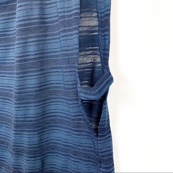 Navy Ladies Sheer Athletic Top - Picture 2 of 5